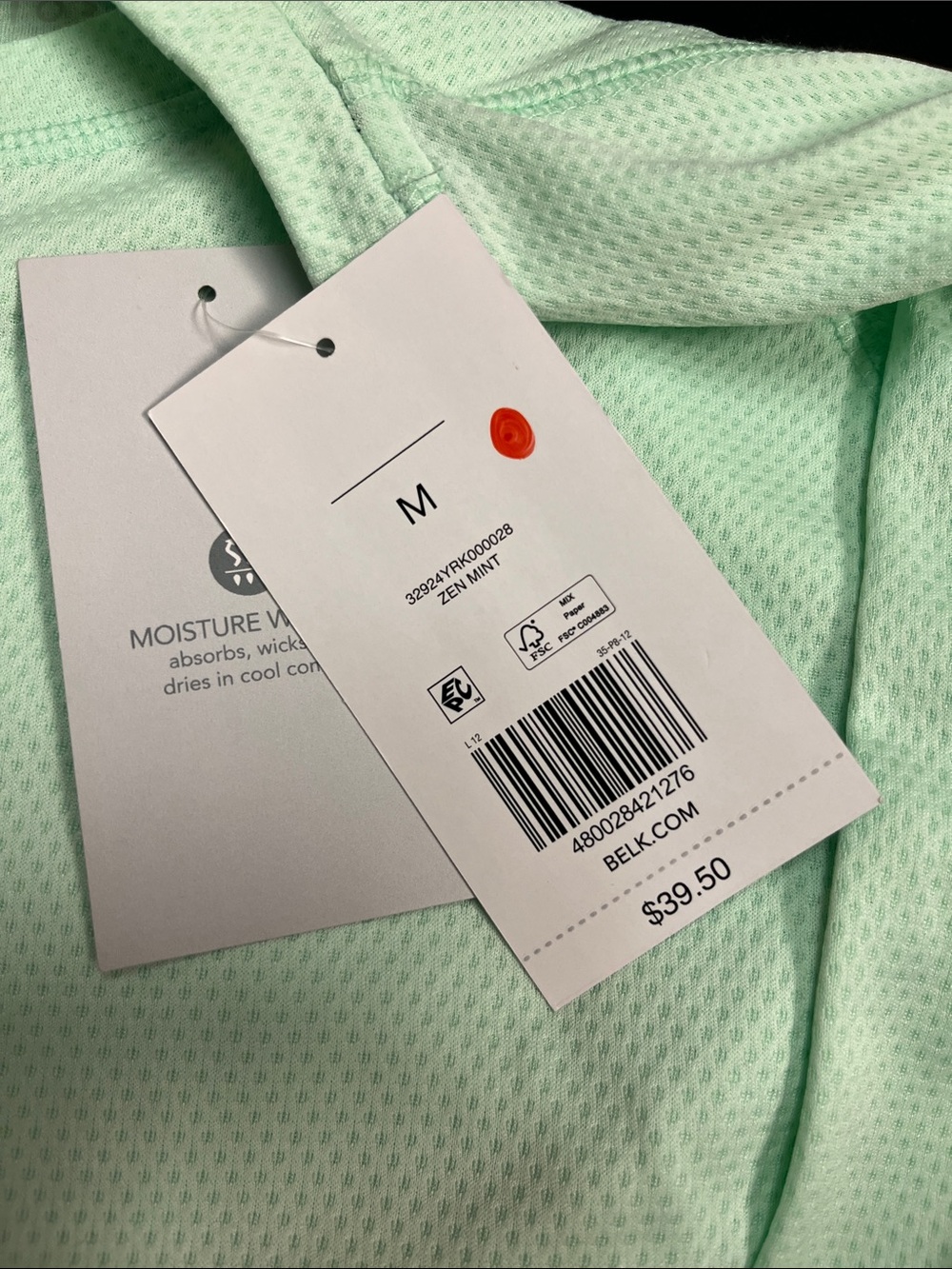 ZELOS Soft Mint Performance Tee - Picture 3 of 6
